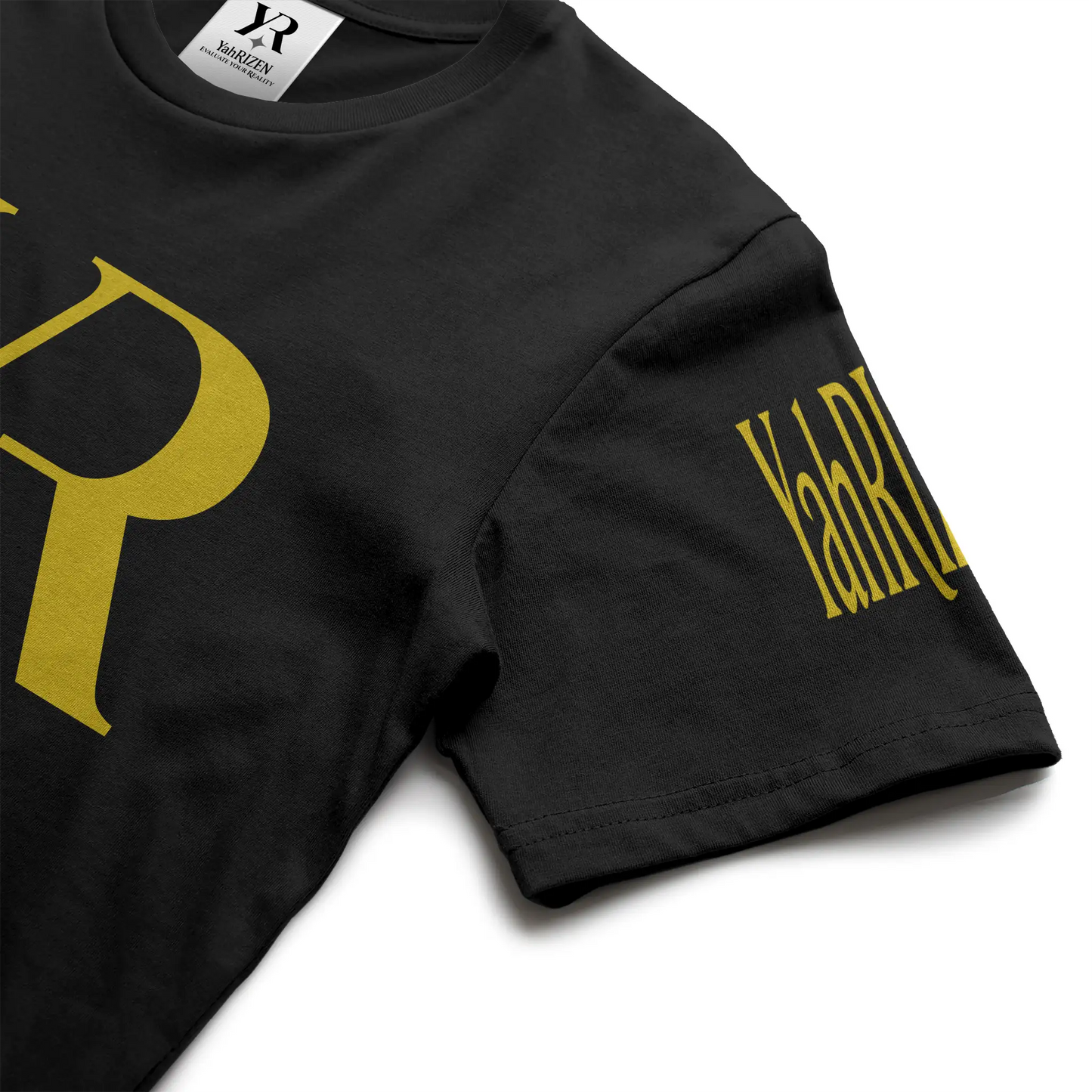 YR Monogram Gold Signature Tee — YahRIZEN Edition