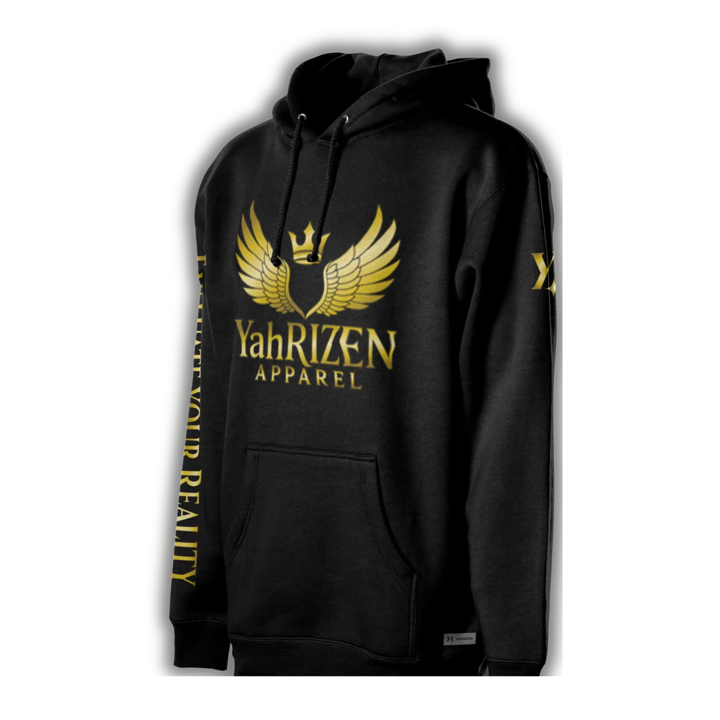 YahRIZEN “Evaluate Your Reality™” Hoodie — Black/Gold Exclusive Drop