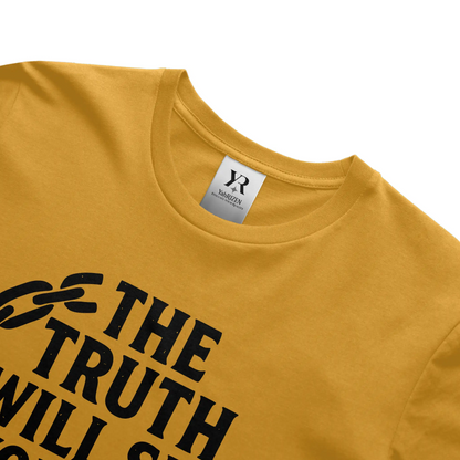 The Truth Will Set You Free Tee – YahRIZEN Essential Statement Piece Gold