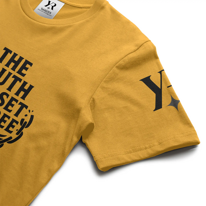 The Truth Will Set You Free Tee – YahRIZEN Essential Statement Piece Gold