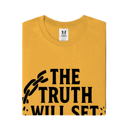 The Truth Will Set You Free Tee – YahRIZEN Essential Statement Piece Gold