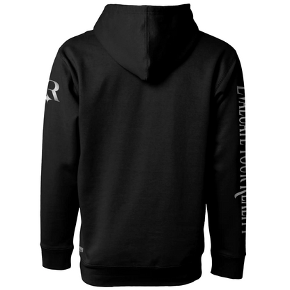 YahRIZEN “Evaluate Your Reality™” Hoodie — Black/Titanium Edition