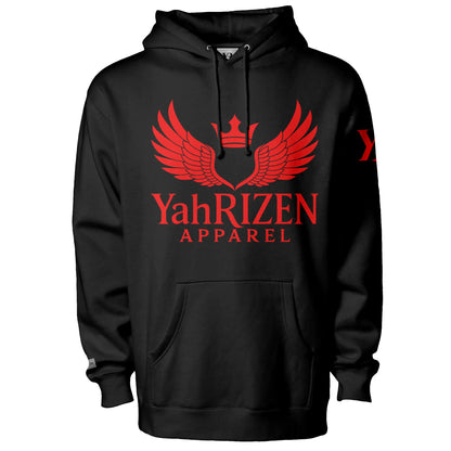 YahRIZEN Core Hoodie – Crimson Wings Edition