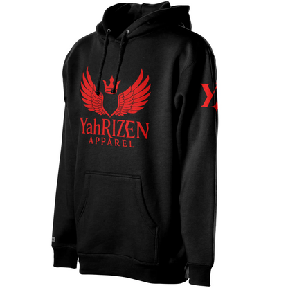 YahRIZEN Core Hoodie – Crimson Wings Edition