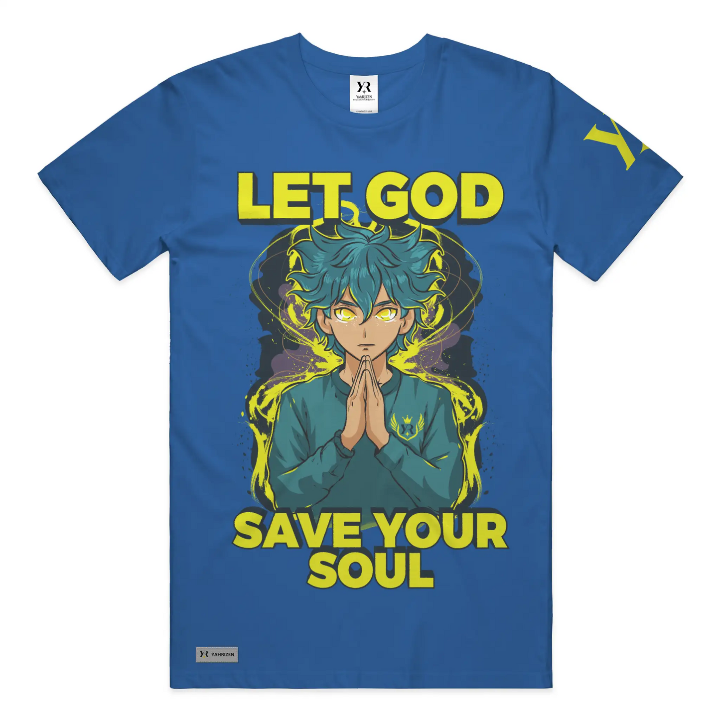 YahRIZEN “Let God Save Your Soul” Tee – Royal Blue Edition