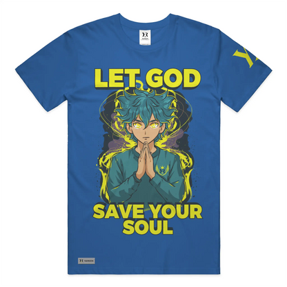 YahRIZEN “Let God Save Your Soul” Tee – Royal Blue Edition