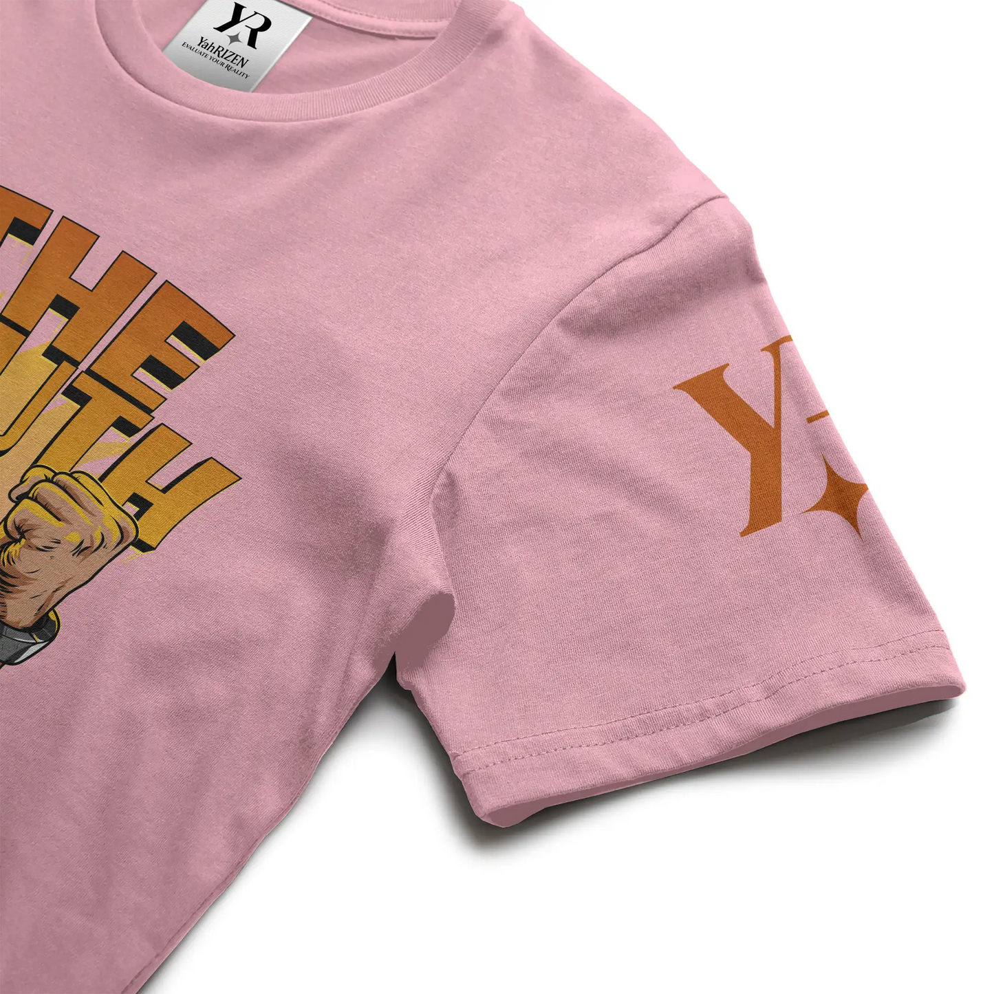 YahRIZEN Freedom Breaker Tee – The Truth Shall Set You Free Tee in Bubblegum