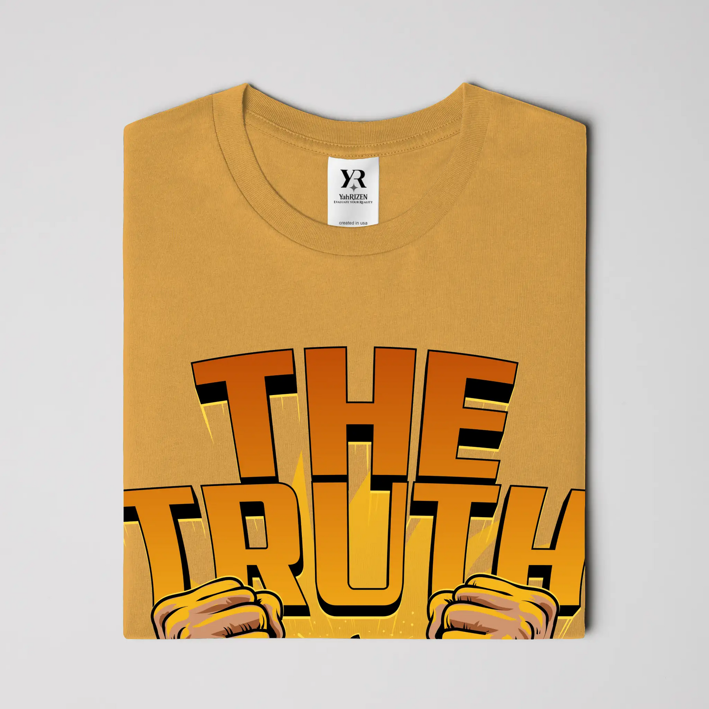 YahRIZEN Freedom Breaker Tee – The Truth Shall Set You Free Tee in Gold