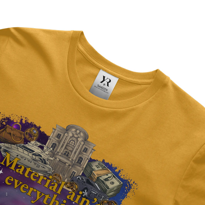 Material Ain’t Everything — BUT GOD IS EVERYTHING Exclusive Luxury Graphic Tee Gold