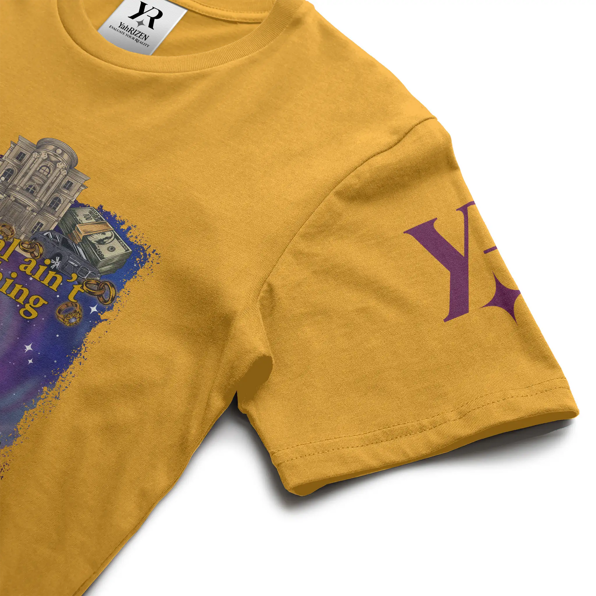 Material Ain’t Everything — BUT GOD IS EVERYTHING Exclusive Luxury Graphic Tee Gold