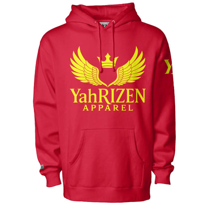 YahRIZEN Solar Yellow Wings Hoodie – Signature Edition (Red)