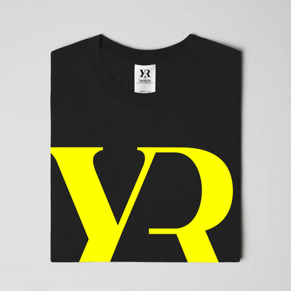 YR Monogram Solar Yellow Signature Tee – Left-Sleeve YahRiZEN Edition