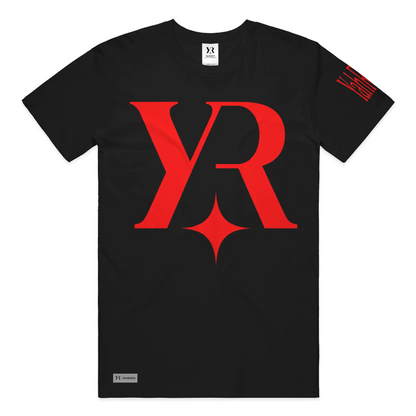 YR Monogram Solar Yellow Signature Tee – Left-Sleeve YahRIZEN Edition