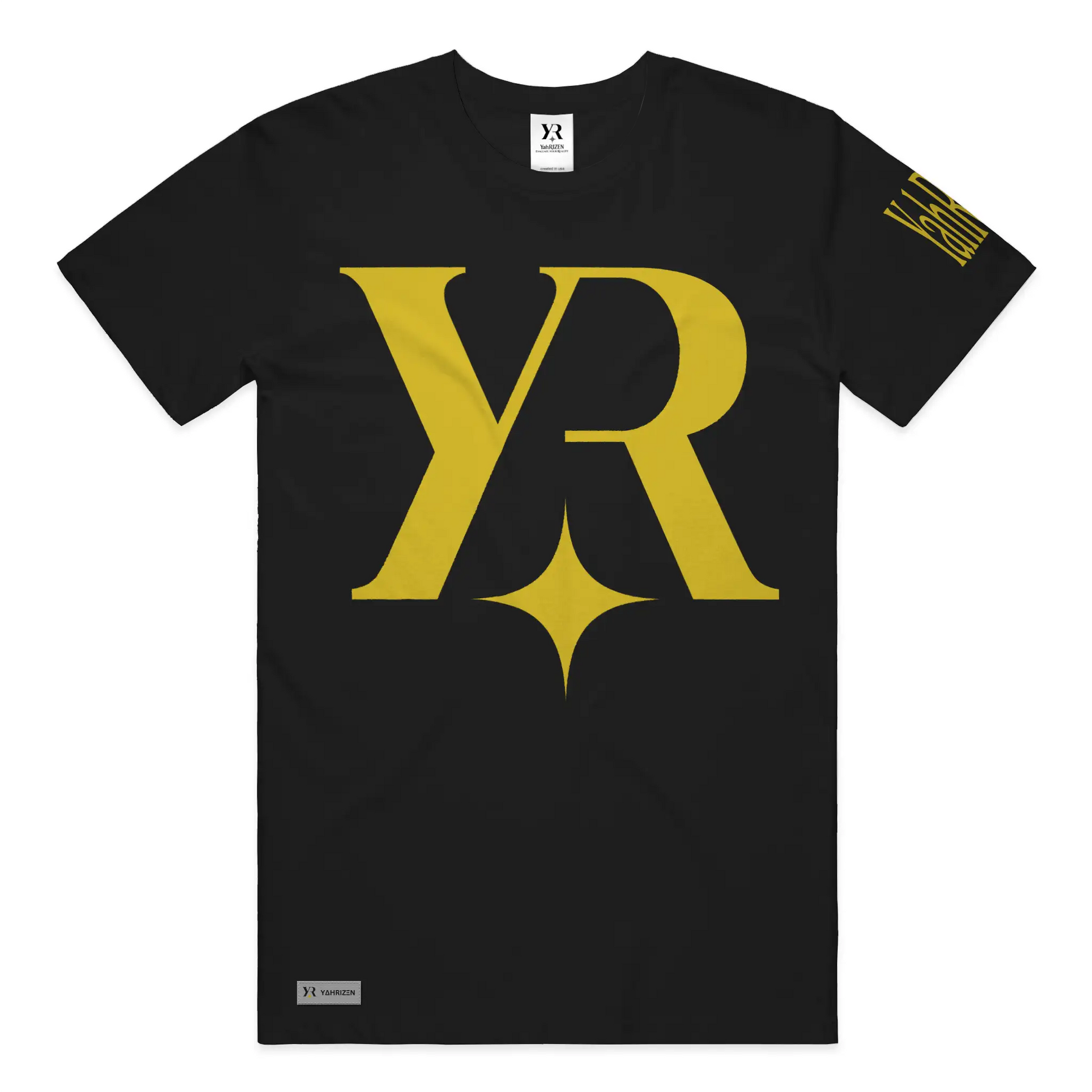 YR Monogram Gold Signature Tee — YahRIZEN Edition