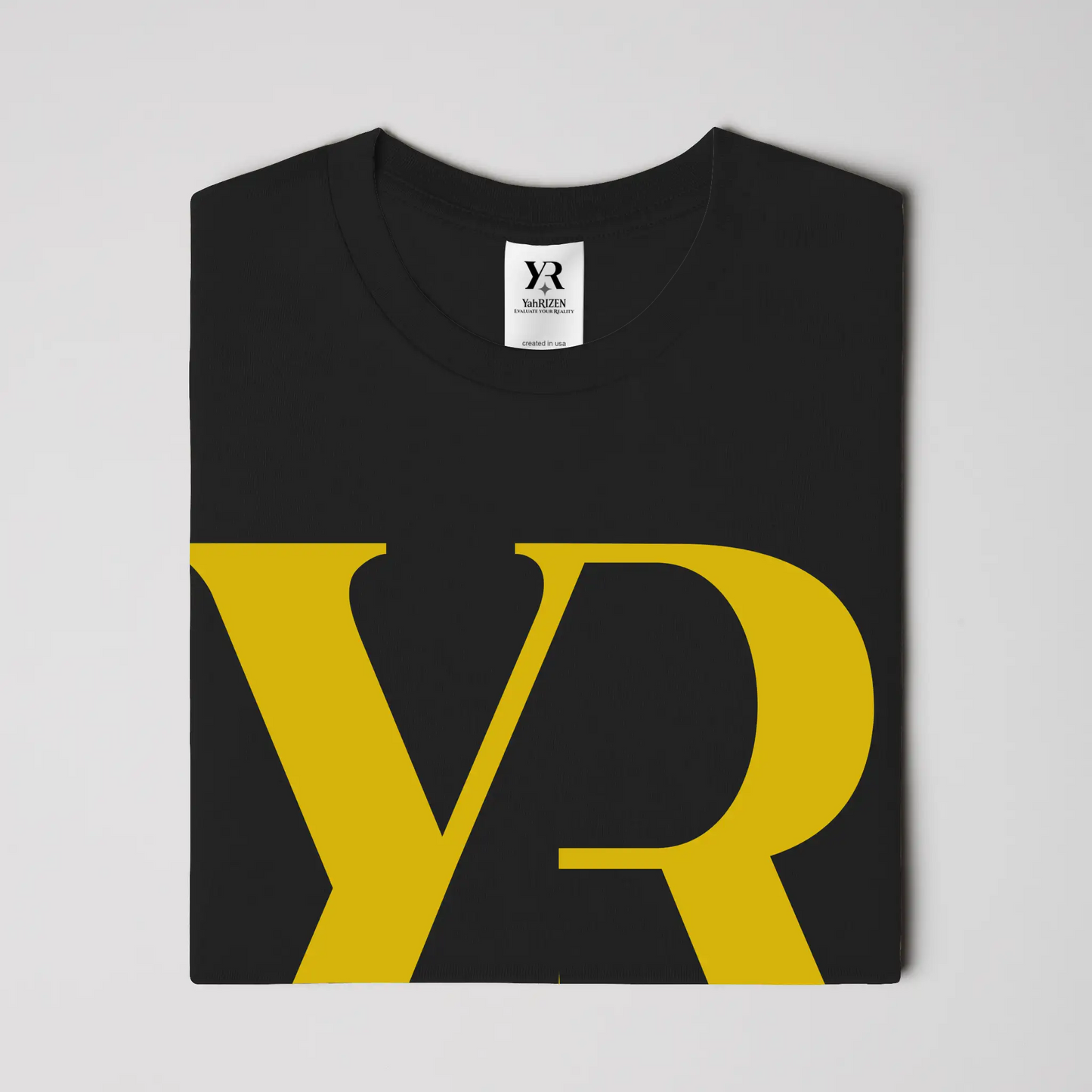 YR Monogram Gold Signature Tee — YahRIZEN Edition
