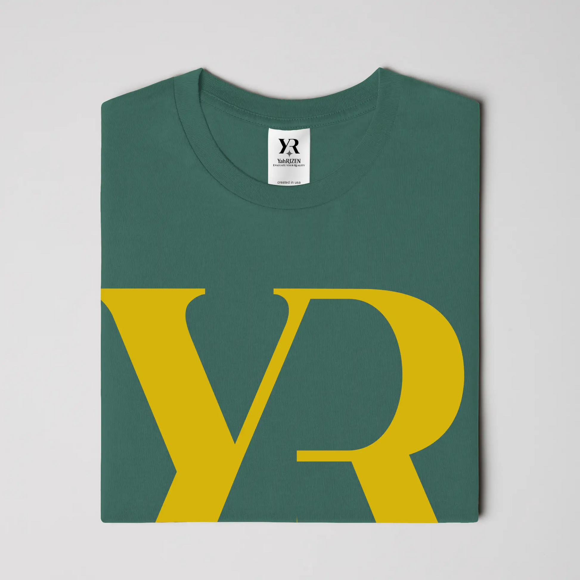 YR Monogram Tee – Emerald Jade Edition