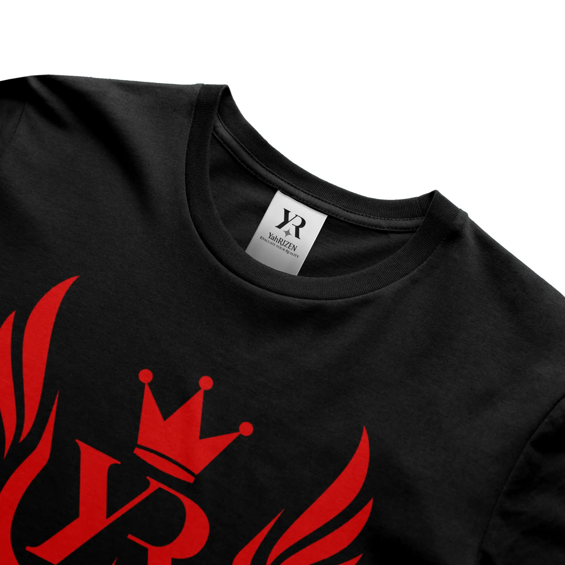 YahRIZEN Royal Standard Tee – Red Crest Emblem