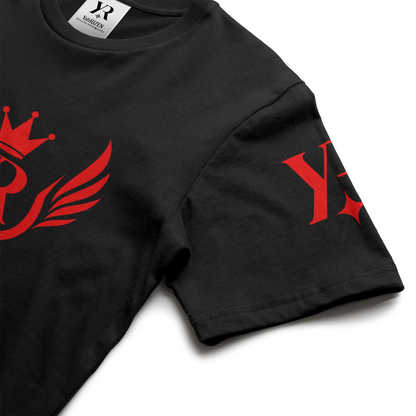 YahRIZEN Royal Standard Tee – Red Crest Emblem