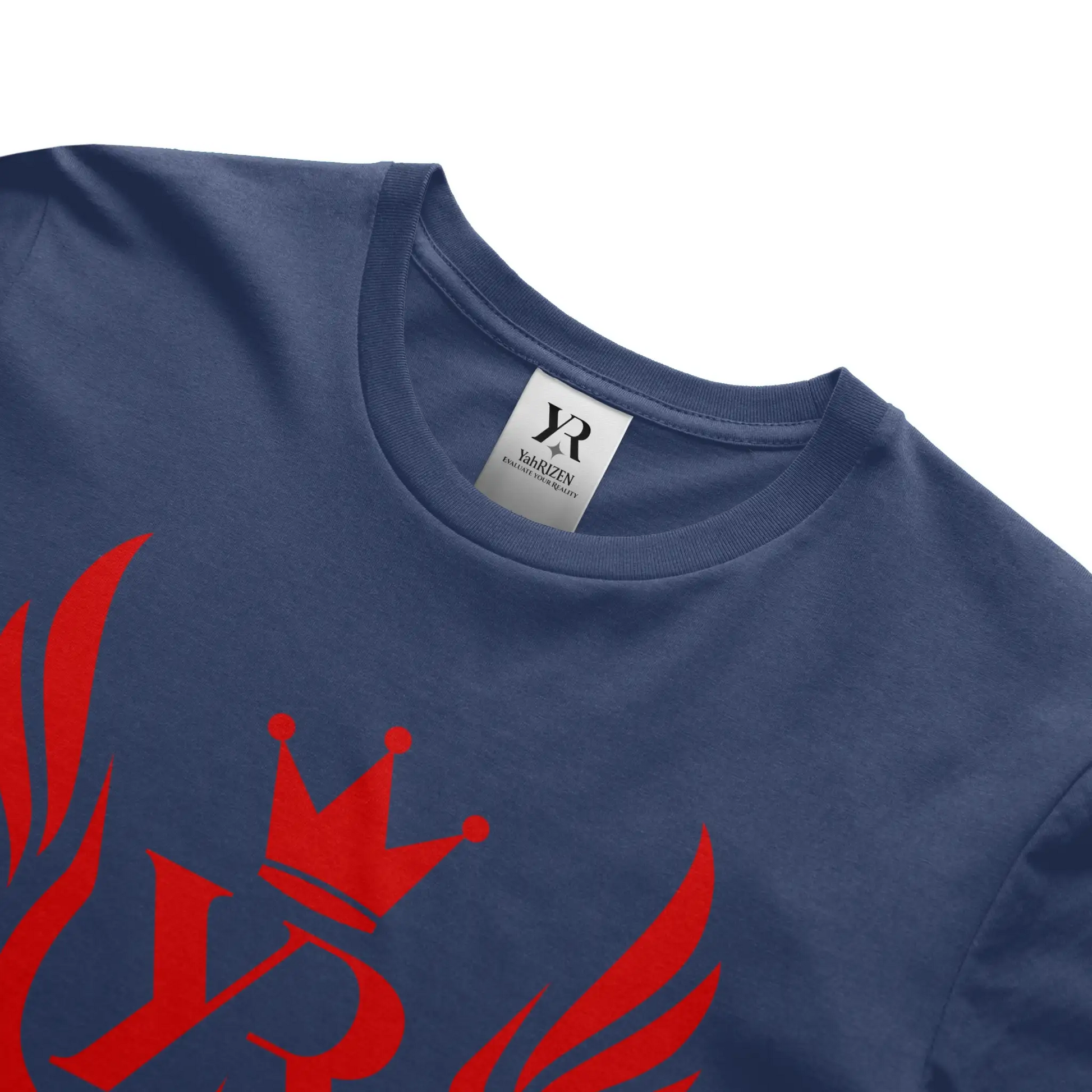 YahRIZEN Royal Standard Tee – Red Crest Emblem