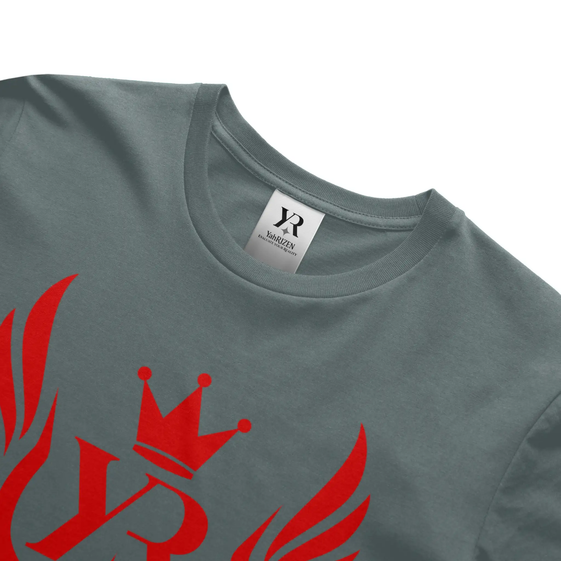 YahRIZEN Royal Standard Tee – Red Crest Emblem
