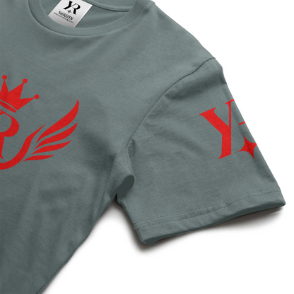 YahRIZEN Royal Standard Tee – Red Crest Emblem