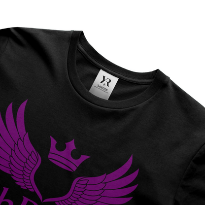 YahRIZEN™ Crest Logo Tee – Purple on Black