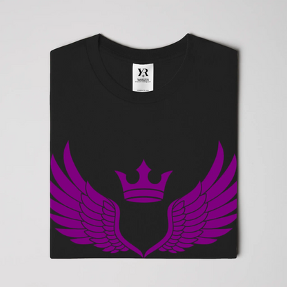 YahRIZEN™ Crest Logo Tee – Purple on Black