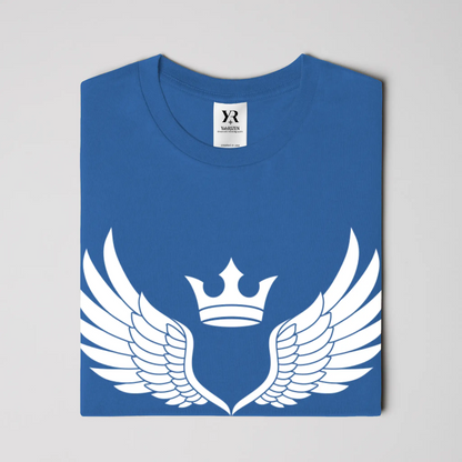 YahRIZEN Winged Crown Essential Tee – Black & White