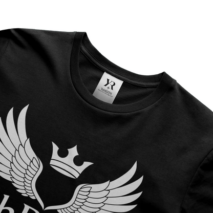 YahRIZEN Winged Crown Essential Tee – Black & White