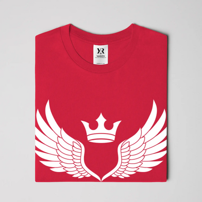 YahRIZEN Winged Crown Essential Tee – Black & White