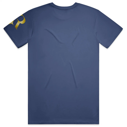 YahRIZEN™ Gold Foil Crest Tee — Black/Gold