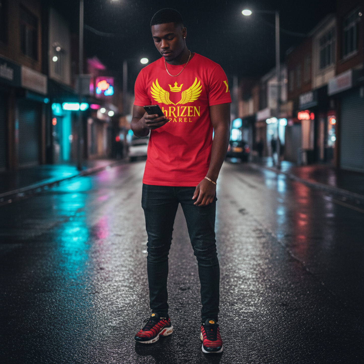 Solar Yellow Wings Emblem Tee – YahRIZEN Essential Statement Piece