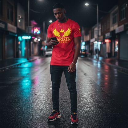Solar Yellow Wings Emblem Tee – YahRIZEN Essential Statement Piece