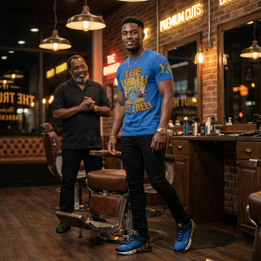 YahRIZEN Freedom Breaker Tee – The Truth Shall Set You Free Tee in Royal Blue