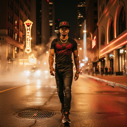 YahRIZEN Signature Snapback Hat — Red Monogram Edition