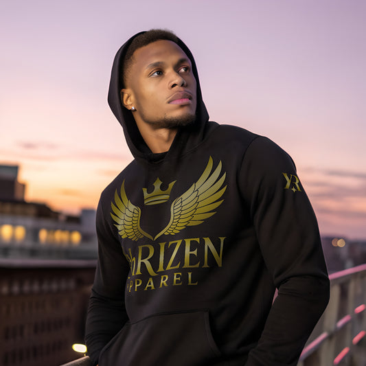 YahRIZEN Signature Hoodie – Black/Gold