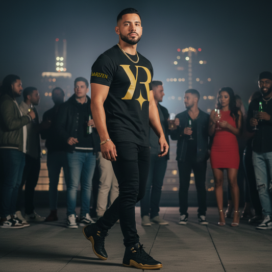 YR Monogram Gold Signature Tee — YahRIZEN Edition