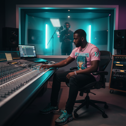 Evaluate Your Reality – Anime Aura Tee (Bubblegum / Yellow / Bright Royal