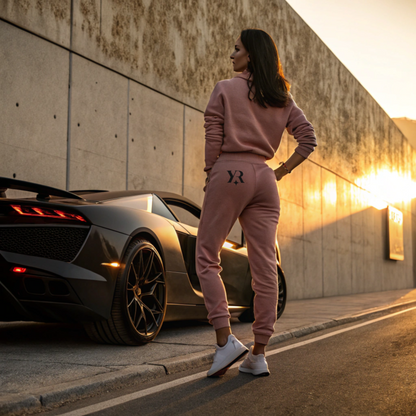 YahRIZEN™ Women’s Premium Joggers — Dusty Rose / Sage / Bone