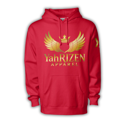 YahRIZEN Signature Hoodie Red/Gold — Exclusive Drop