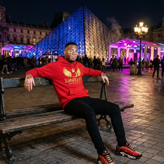 YahRIZEN Signature Hoodie Red/Gold — Exclusive Drop