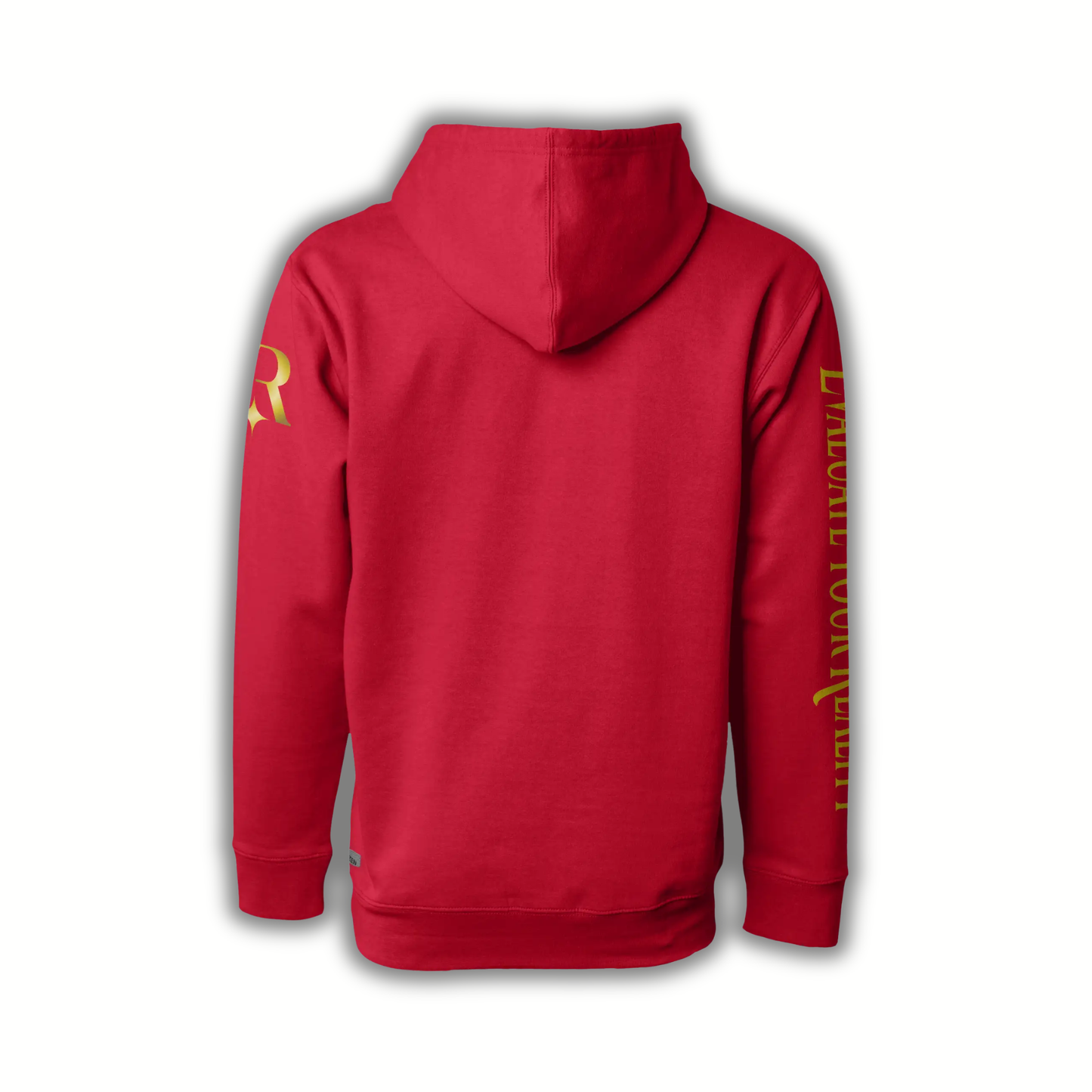 YahRIZEN “Evaluate Your Reality™” Hoodie — Red/Gold Exclusive Drop